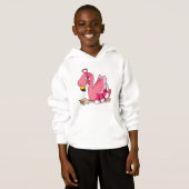 Flamingo mit Ribbon Hoodie (Vorne ganz)