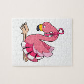 Flamingo mit Ribbon Puzzle (Horizontal)