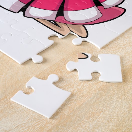 Flamingo mit Ribbon Puzzle (Seite)