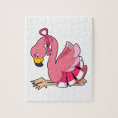 Flamingo mit Ribbon Puzzle (Vertikal)