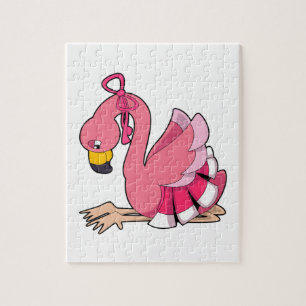 Flamingo mit Ribbon Puzzle