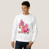 Flamingo mit Ribbon Sweatshirt (Vorne ganz)