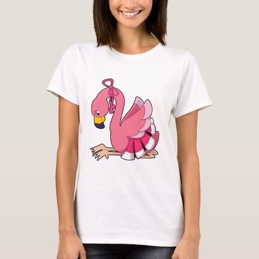 Flamingo mit Ribbon T-Shirt (Vorderseite)