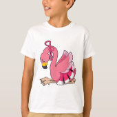 Flamingo mit Ribbon T-Shirt (Vorderseite)