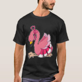 Flamingo mit Ribbon T-Shirt (Vorderseite)