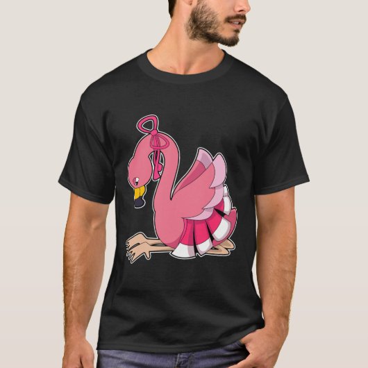 Flamingo mit Ribbon T-Shirt (Vorderseite)