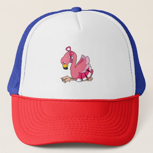 Flamingo mit Ribbon Truckerkappe (Vorderseite)