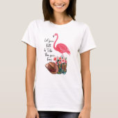 Flamingo mit rosa Flamingo T-Shirt (Vorderseite)