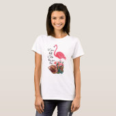 Flamingo mit rosa Flamingo T-Shirt (Vorne ganz)