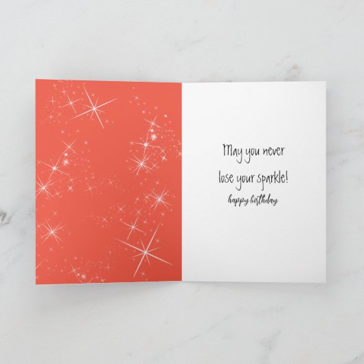 Flamingo mit rotem High Heel Schuh Karte (Innenseite)