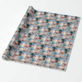 Flamingo mit Schal und rosa Stiefeln Geschenkpapier (Ungerollt)