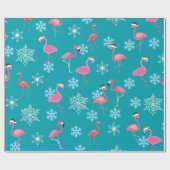 Flamingo mit schneefreudigen Weihnachten Nr.7 Geschenkpapier (Flach)