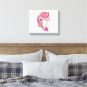 Flamingo mit Schuhen Leinwanddruck (Insitu (Schlafzimmer))