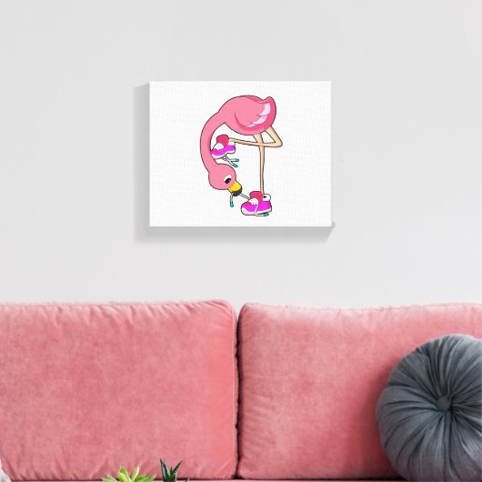Flamingo mit Schuhen Leinwanddruck (Insitu (Wohnzimmer))
