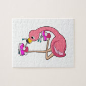 Flamingo mit Schuhen Puzzle (Horizontal)
