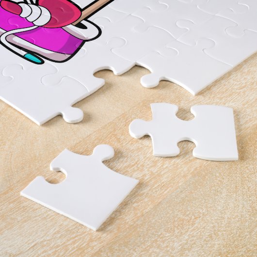 Flamingo mit Schuhen Puzzle (Seite)