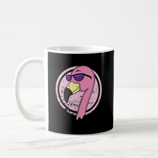 Flamingo mit Sonnenbrille Kaffeetasse (Links)