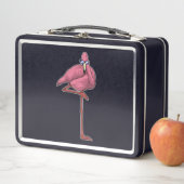 Flamingo mit Sonnenbrille Metall Brotdose (Beispiel)