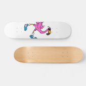 Flamingo mit Sonnenbrille| Rückenfarbe Skateboard (Horizontal)