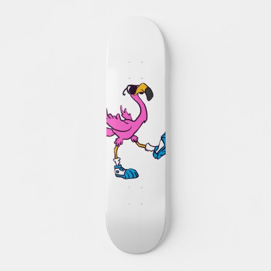 Flamingo mit Sonnenbrille| Rückenfarbe Skateboard (Vorne)