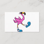 Flamingo mit Sonnenbrille| Rückenfarbe Visitenkarte (Rückseite)