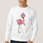 Flamingo mit Sonnenbrille Sweatshirt (Vorderseite)