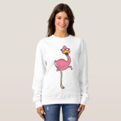 Flamingo mit Sonnenbrille Sweatshirt (Vorne ganz)