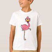 Flamingo mit Sonnenbrille T-Shirt (Vorderseite)