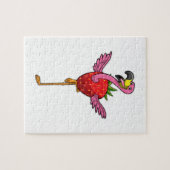 Flamingo mit Strawberry Puzzle (Horizontal)