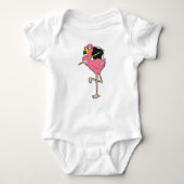 Flamingo mit Umbrella Baby Strampler (Vorderseite)