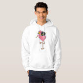Flamingo mit Umbrella Hoodie (Vorne ganz)