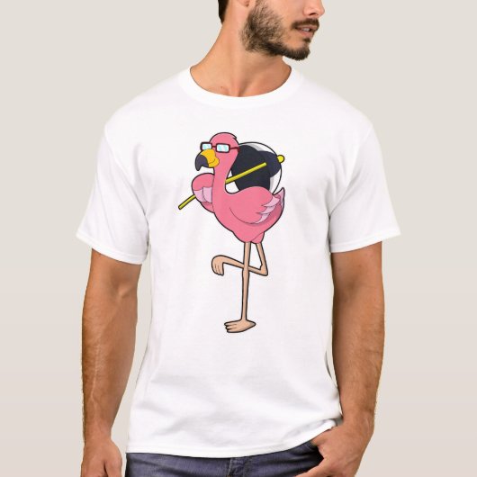 Flamingo mit Umbrella T-Shirt (Vorderseite)