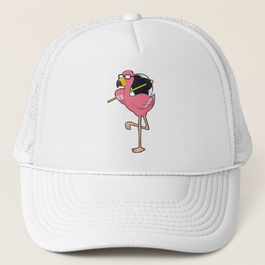 Flamingo mit Umbrella Truckerkappe (Vorderseite)