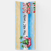 Flamingo mit Weihnachtsbaum für Weihnachten im Jul Banner (Vertikal)