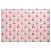 Flamingo mit Weihnachtsmannmütze und Wreath Stoff (Fat Quarter (45,7 x 55,9 cm))