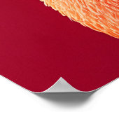 Flamingo mit Zylinder Poster (Ecke)