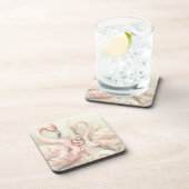 Flamingo Monogram Getränkeuntersetzer (Rechte Seite)