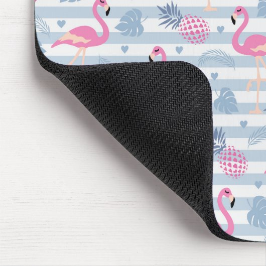 Flamingo Mousepad - Rosa & Blau (Ecke)