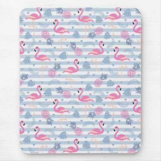 Flamingo Mousepad - Rosa & Blau (Vorne)