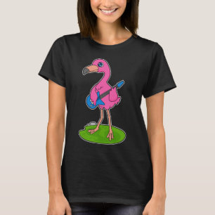 Flamingo Musician Guitar Music T-Shirt