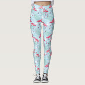 Flamingo-Muster 2 Leggings (Vorderseite)