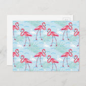 Flamingo Muster 2 Postkarte (Vorne/Hinten)