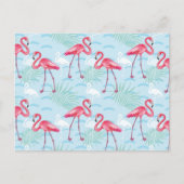 Flamingo Muster 2 Postkarte (Vorderseite)