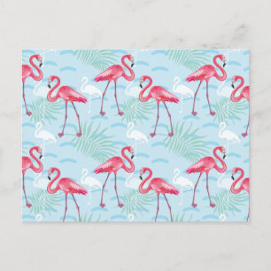 Flamingo Muster 2 Postkarte