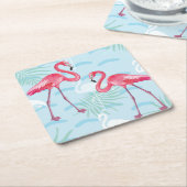 Flamingo-Muster 2 Rechteckiger Pappuntersetzer (angewinkelt)