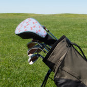 Flamingo Muster auf Sky Blue Golf Head Cover Headcover (In SItu)