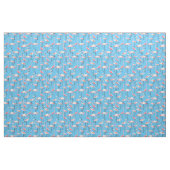 Flamingo Muster auf Summer Blue Stoff (Fat Quarter (45,7 x 55,9 cm))