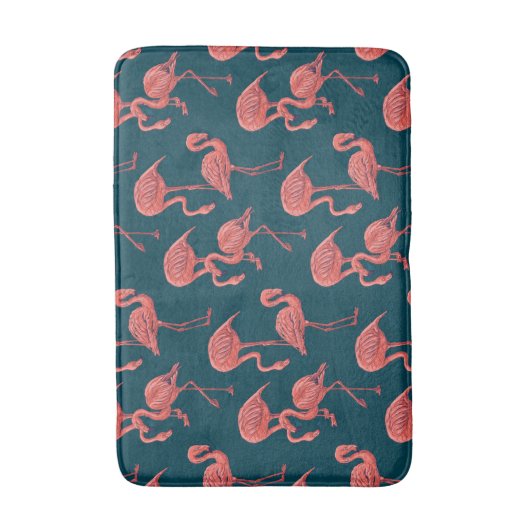 Flamingo-Muster Badematte (Vorderseite Vertikal)