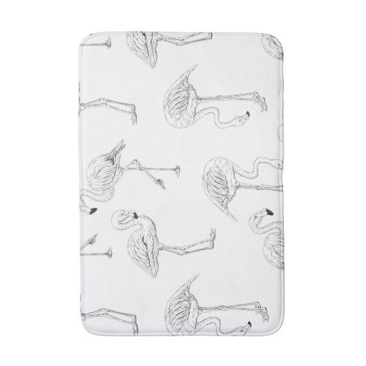 Flamingo-Muster Badematte (Vorderseite Vertikal)