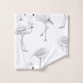 Flamingo-Muster Badhandtuch Set (Waschlappen)
